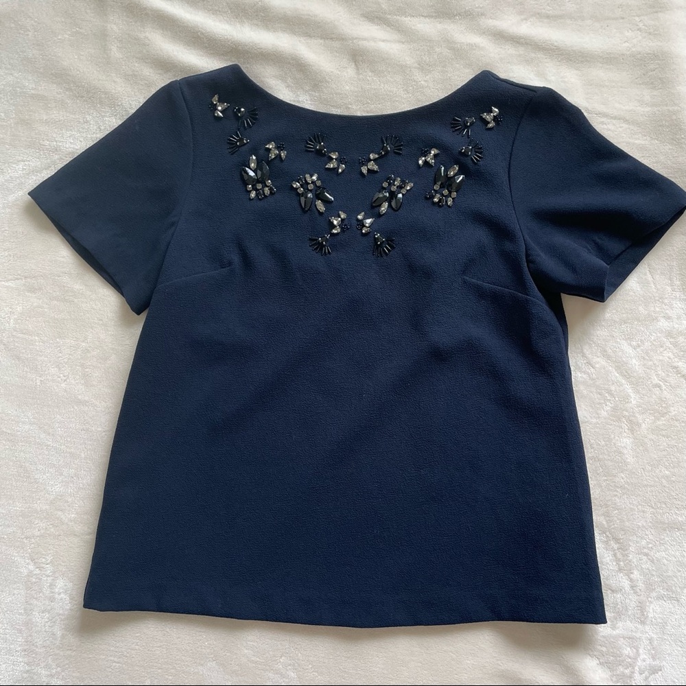 banana republic jeweled top